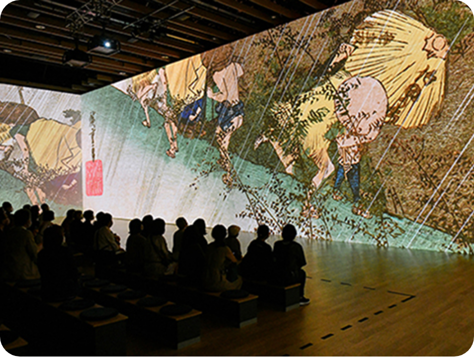 東海道五拾三次 庄野 白雨 部分