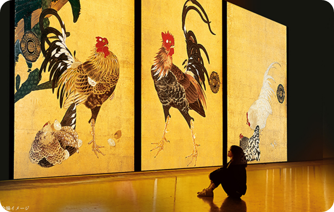 超細密データ画像の巨大映像化で描く、圧巻の金世界